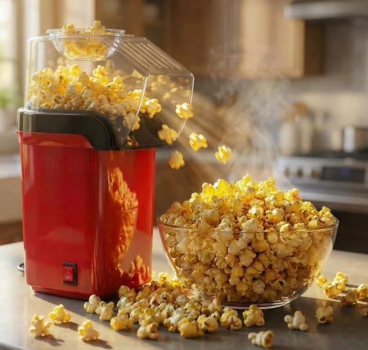 Popcorn Maker β Electric Popper Machine for Healthy, Fast Snacks, Easy to Use, Ideal for Home, Kids, Parties & Movie Nights- Multi-Colour